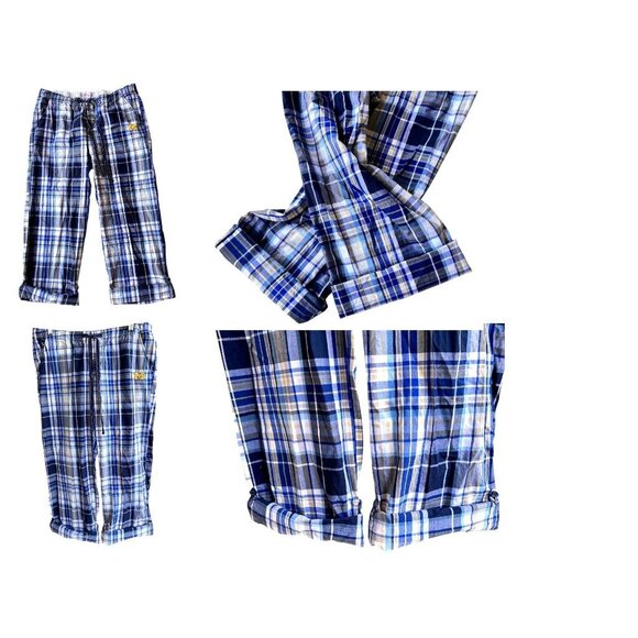 University of Michigan Pajama Pants Sz L Woverines Stripe Logo Convertib… - Picture 9 of 12